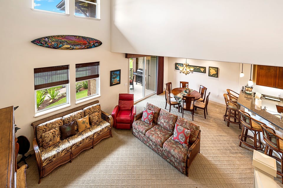 Condo, Multiple Beds, Lanai, Garden View (Halii Kai 24G) | Living area | 42-inch flat-screen TV with digital channels