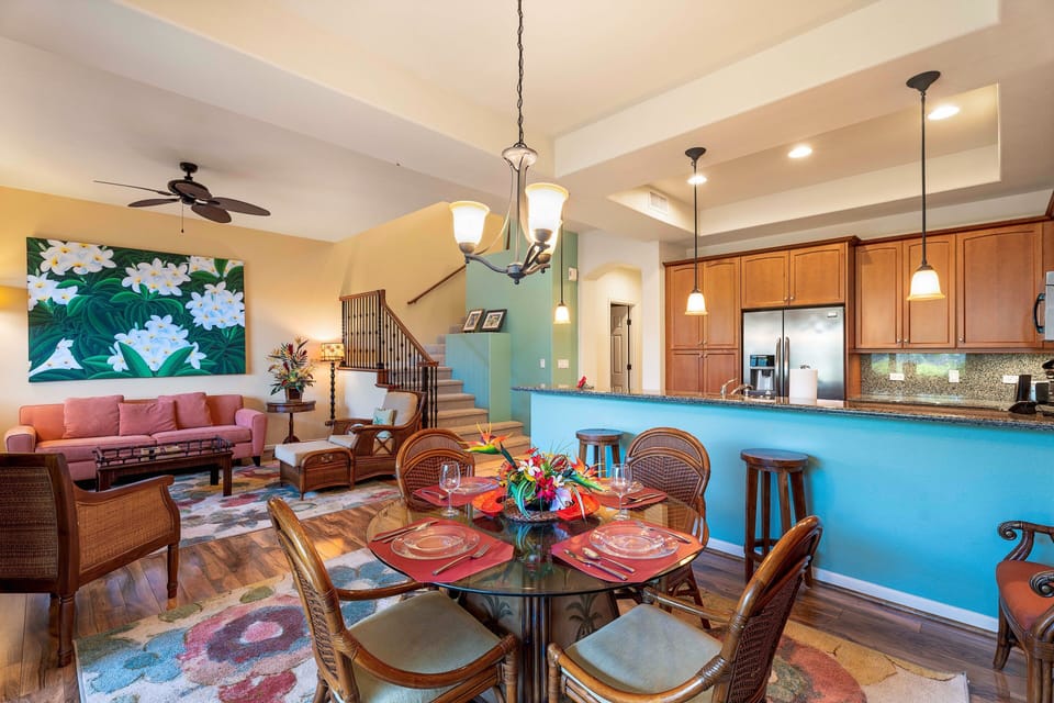 Townhome, Multiple Beds, Lanai, Golf View (Mauna Lani Fairways 1104) | Living area | 42-inch flat-screen TV with digital channels