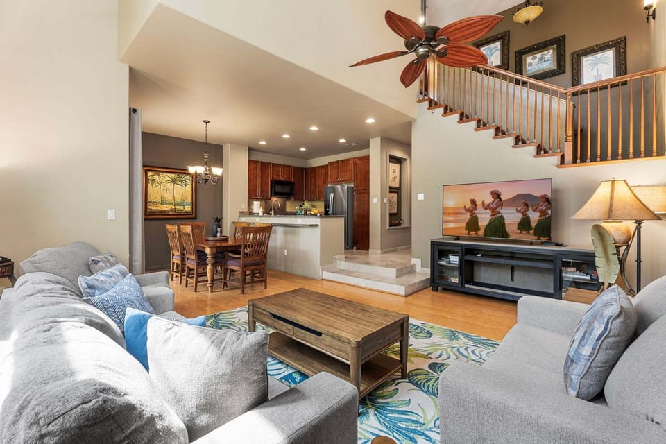 Townhome, Multiple Beds, Lanai, Golf View (Waikoloa Colony Villas 1503) | Living area | 42-inch flat-screen TV with digital channels