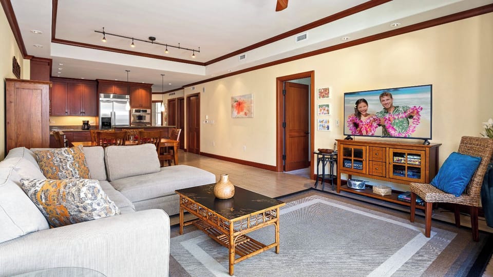 Condo, Multiple Beds, Lanai, Beach View (Kolea 16H) | Living area | 42-inch flat-screen TV with digital channels