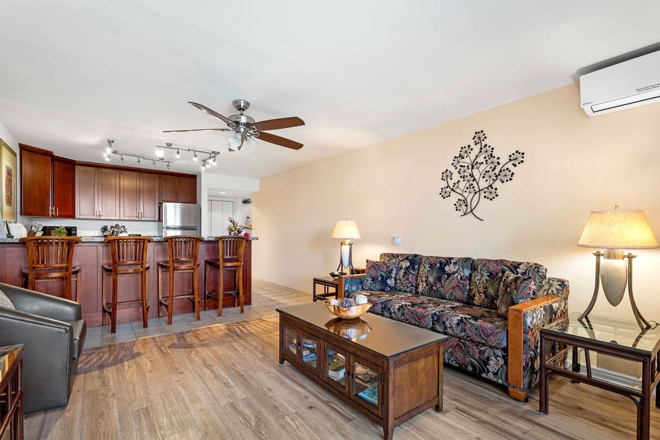 Condo, Multiple Beds, Lanai, Ocean View (Kona Pacific D524 Kauhale) | Living area | 42-inch flat-screen TV with digital channels