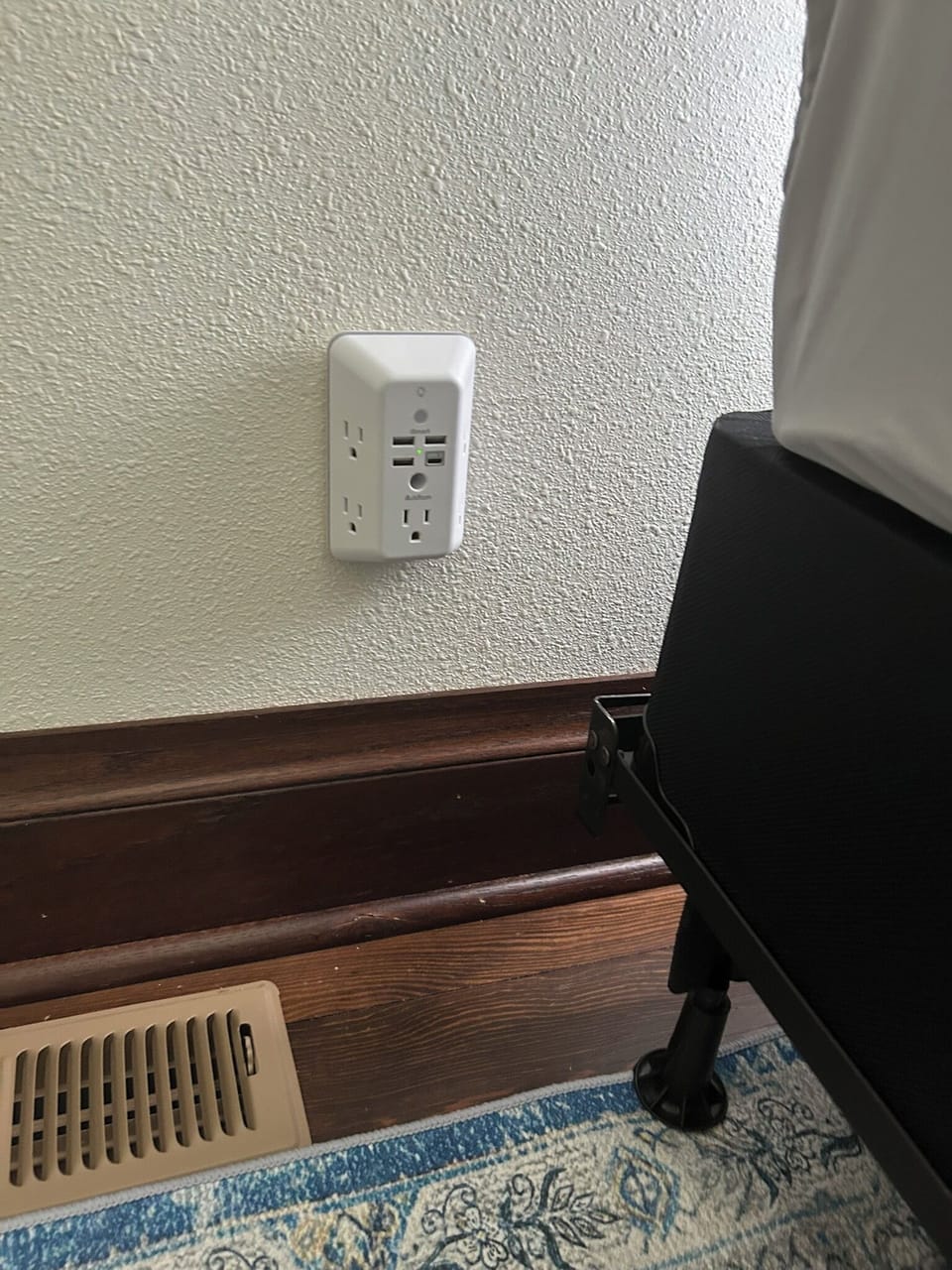 Every bedroom has a power hub