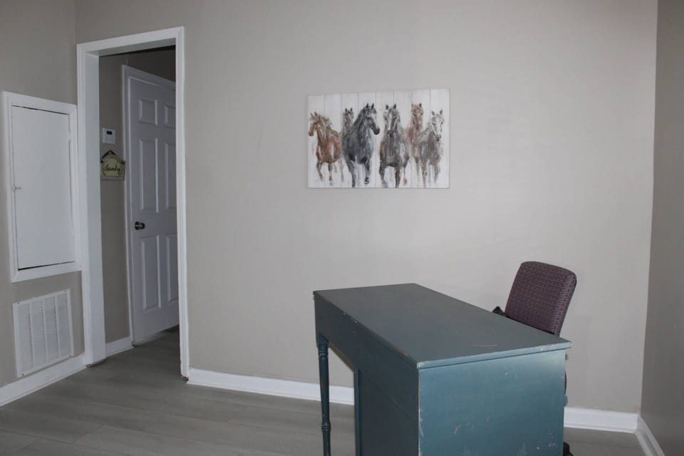 Office work space on the landing upstairs