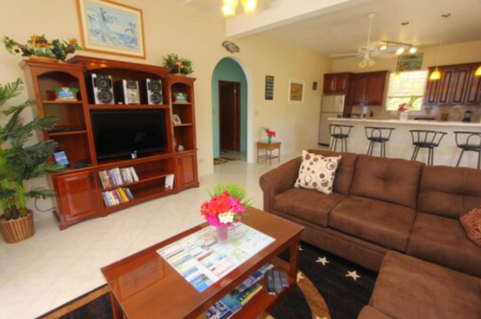 Villa, 2 Bedrooms, Kitchen, Ocean View Sunrise | Living area | 32-inch flat-screen TV with cable channels, TV, DVD player