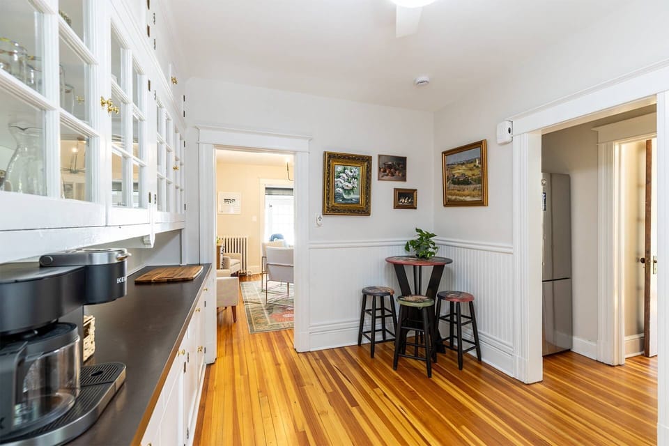 The kitchen is equipped with a dual coffee pot/Keurig machine with starter pods and grounds for each provided.