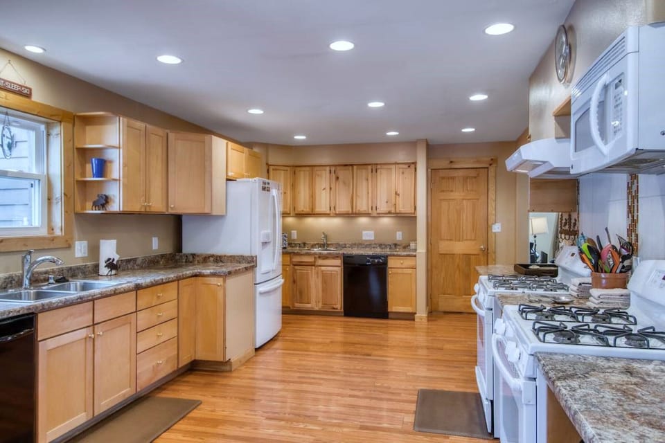 Super size kitchen fully equipped to prepare a feast for the crew