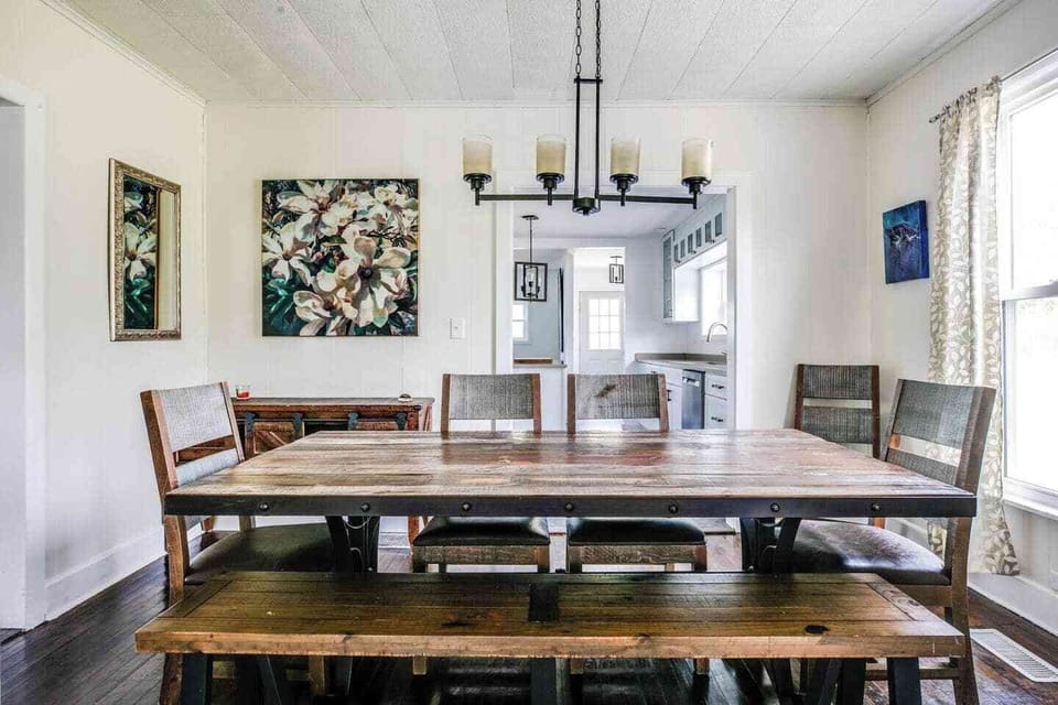 Gather around the beautiful dining space, offering room for 6 to dine, laugh and make memories together. 