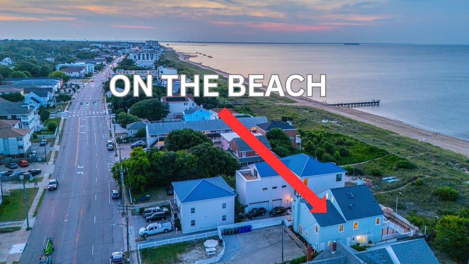 On the beach, with direct beach access!
