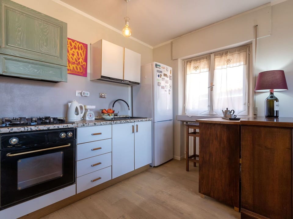 Kitchen, Major Appliance, Flooring, Cabinetry, Furniture, Interior Design, Wood, Kitchen Appliance, Countertop, Floor