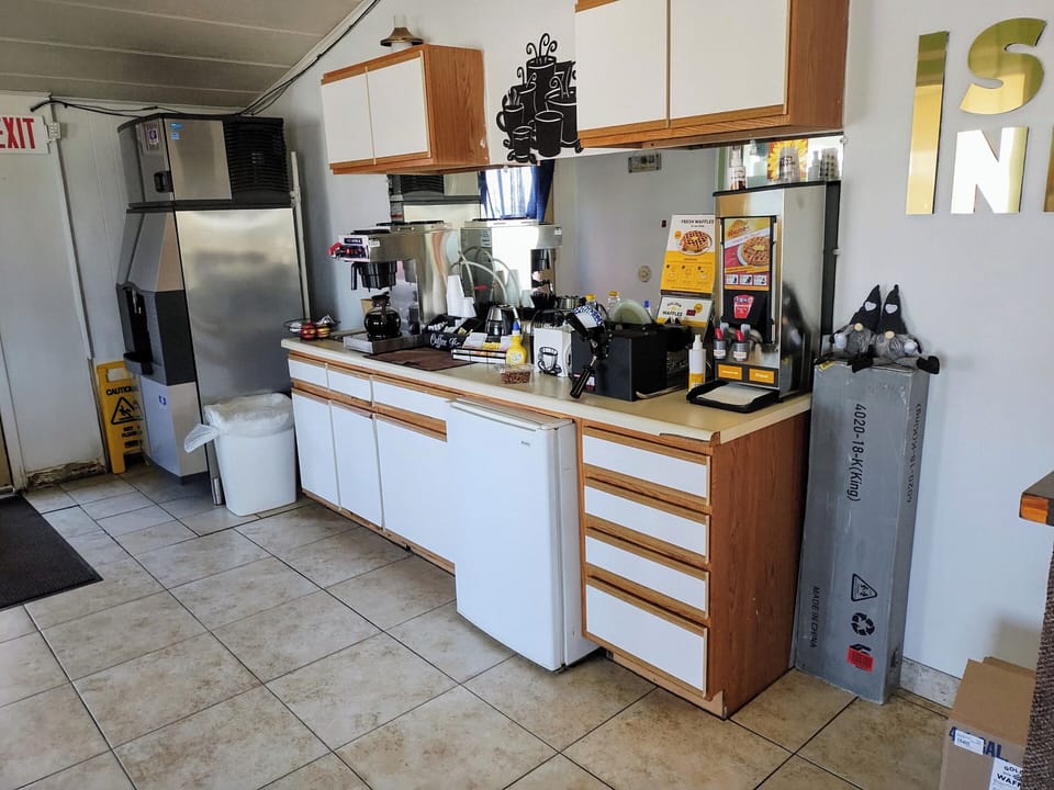 Free daily self-serve breakfast