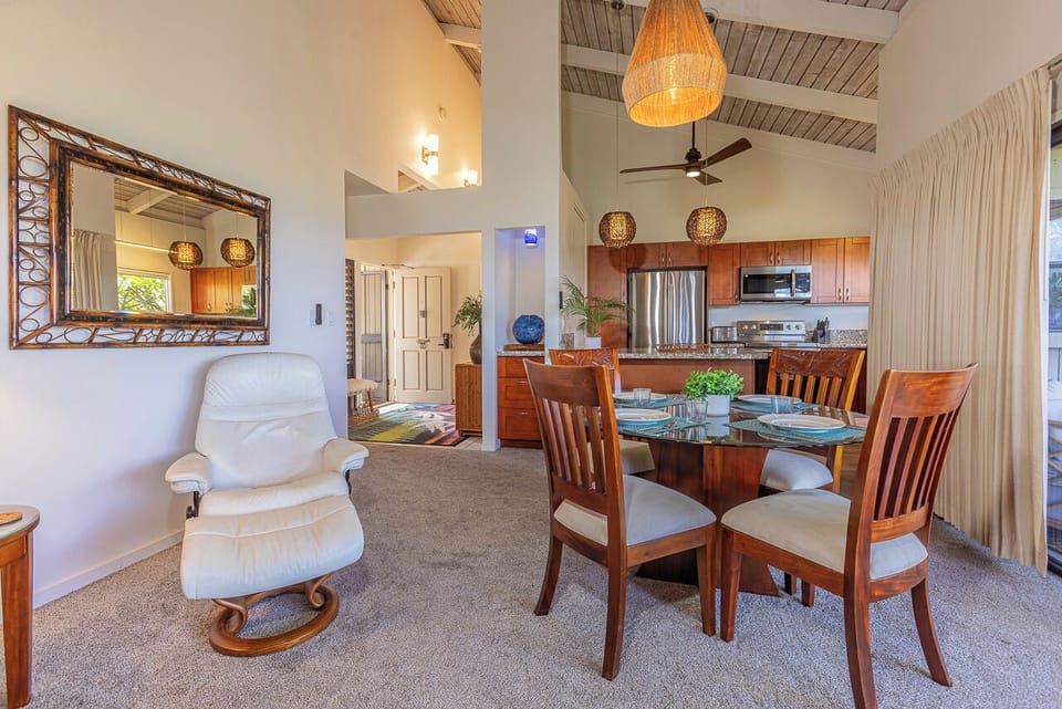 Comfortable seating and high ceilings