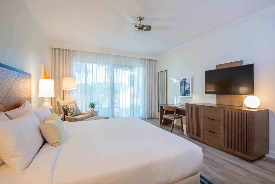 Ease into island time in a softly lit retreat where every detail invites calm and comfort.