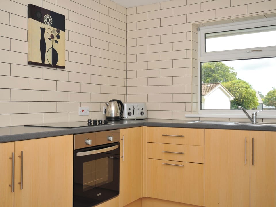 Fridge, microwave, toaster, cookware/dishes/utensils