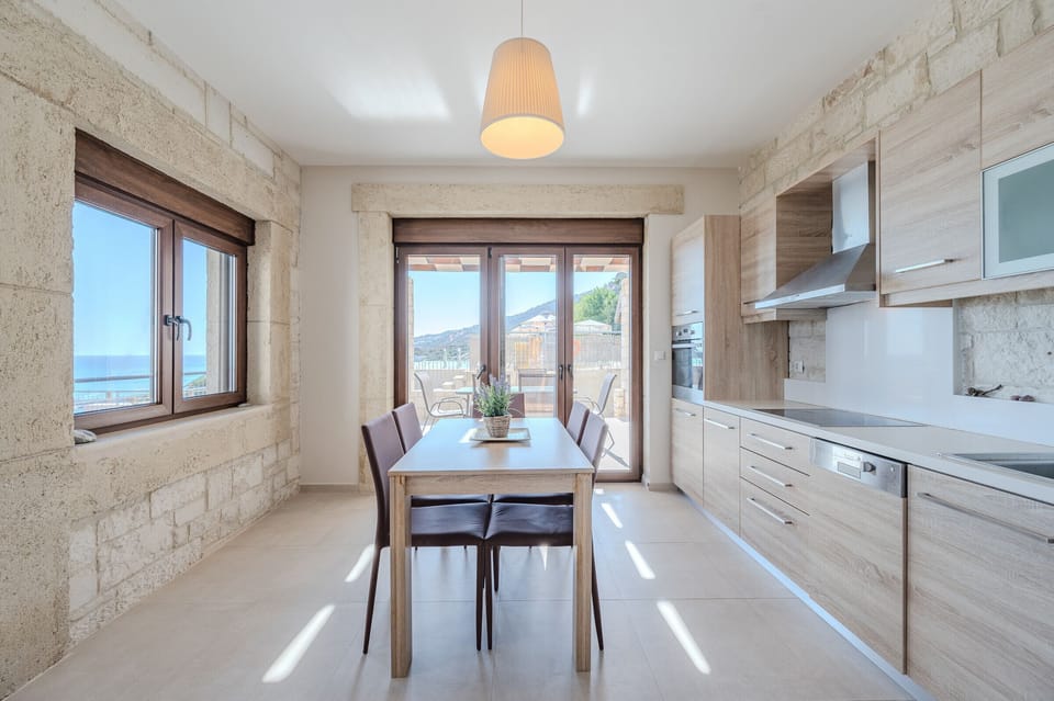 Villa, 3 Bedrooms, Terrace, Sea View | Private kitchen | Electric kettle, highchair