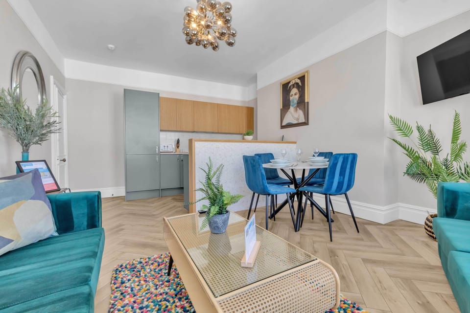 Open plan living/dining area which leads into the kitchen area