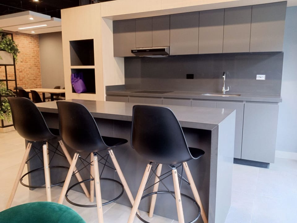 Apartment | Private kitchen | Fridge, microwave, stovetop, cookware/dishes/utensils
