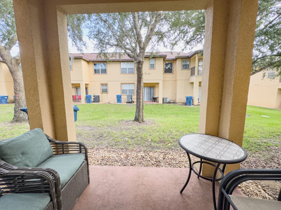 Outdoor view with seating