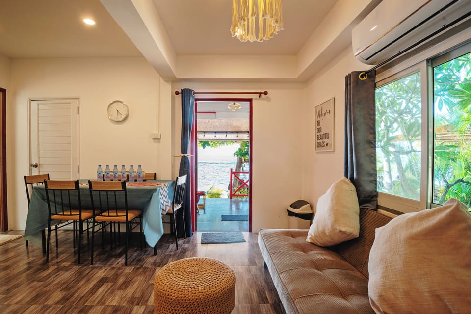 Luxury House, 2 Bedrooms, Beach View | Living area | 32-inch LCD TV with digital channels