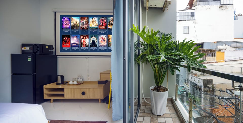 Deluxe Double Room, Balcony, City View | Desk, blackout drapes, soundproofing, iron/ironing board