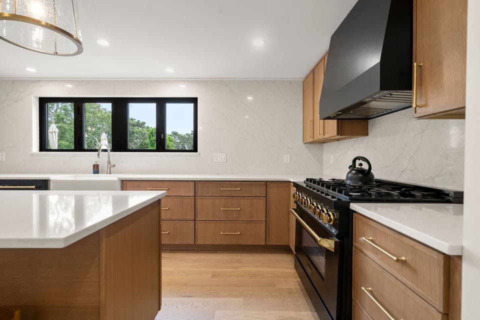 A chef's kitchen with a ocean view. Groceries never looked this good.