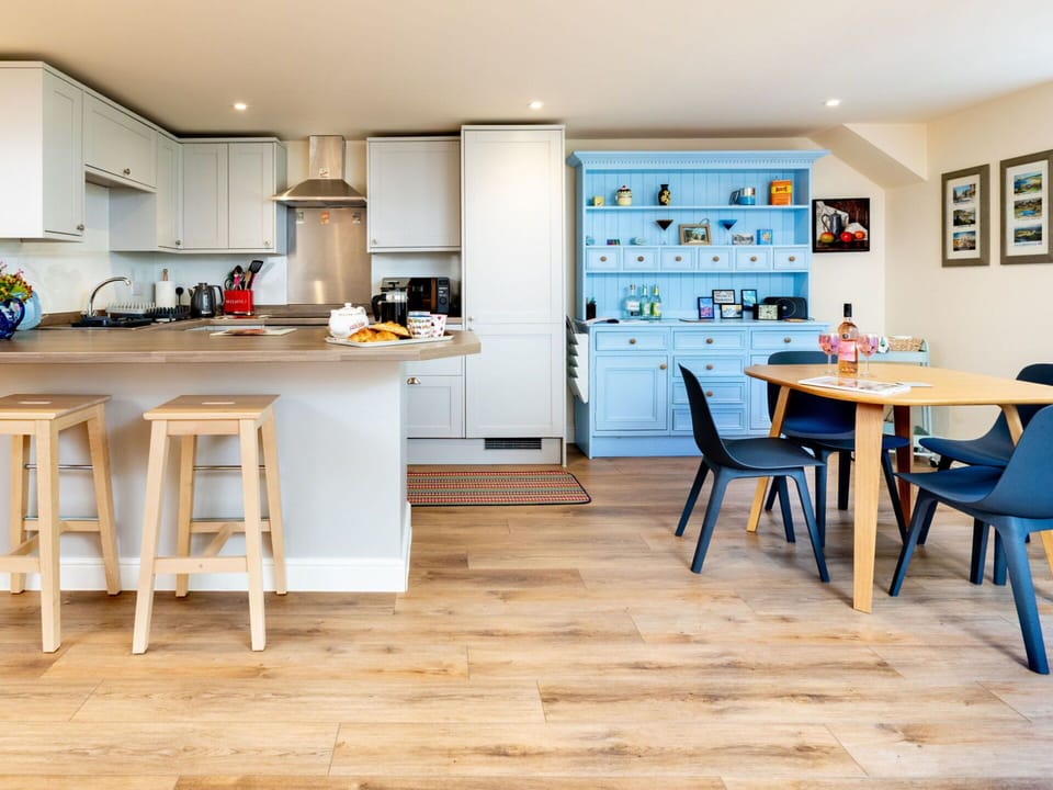 Furniture, Interior Design, Flooring, Floor, Wood Flooring, Wood, Chair, Countertop, Kitchen, Table