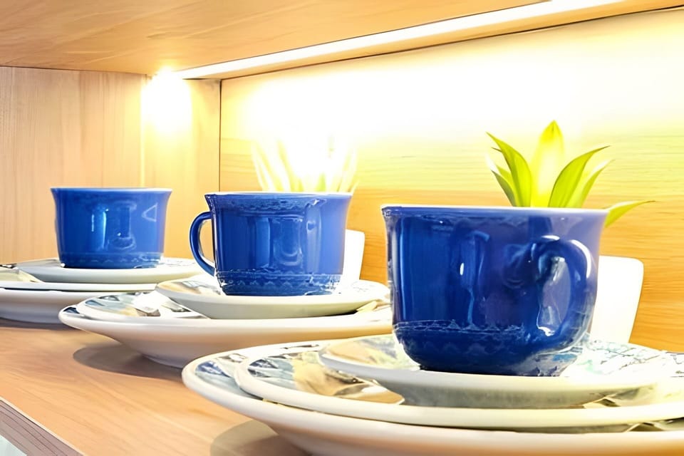 Apartment | Private kitchen | Full-size fridge, microwave, stovetop, blender