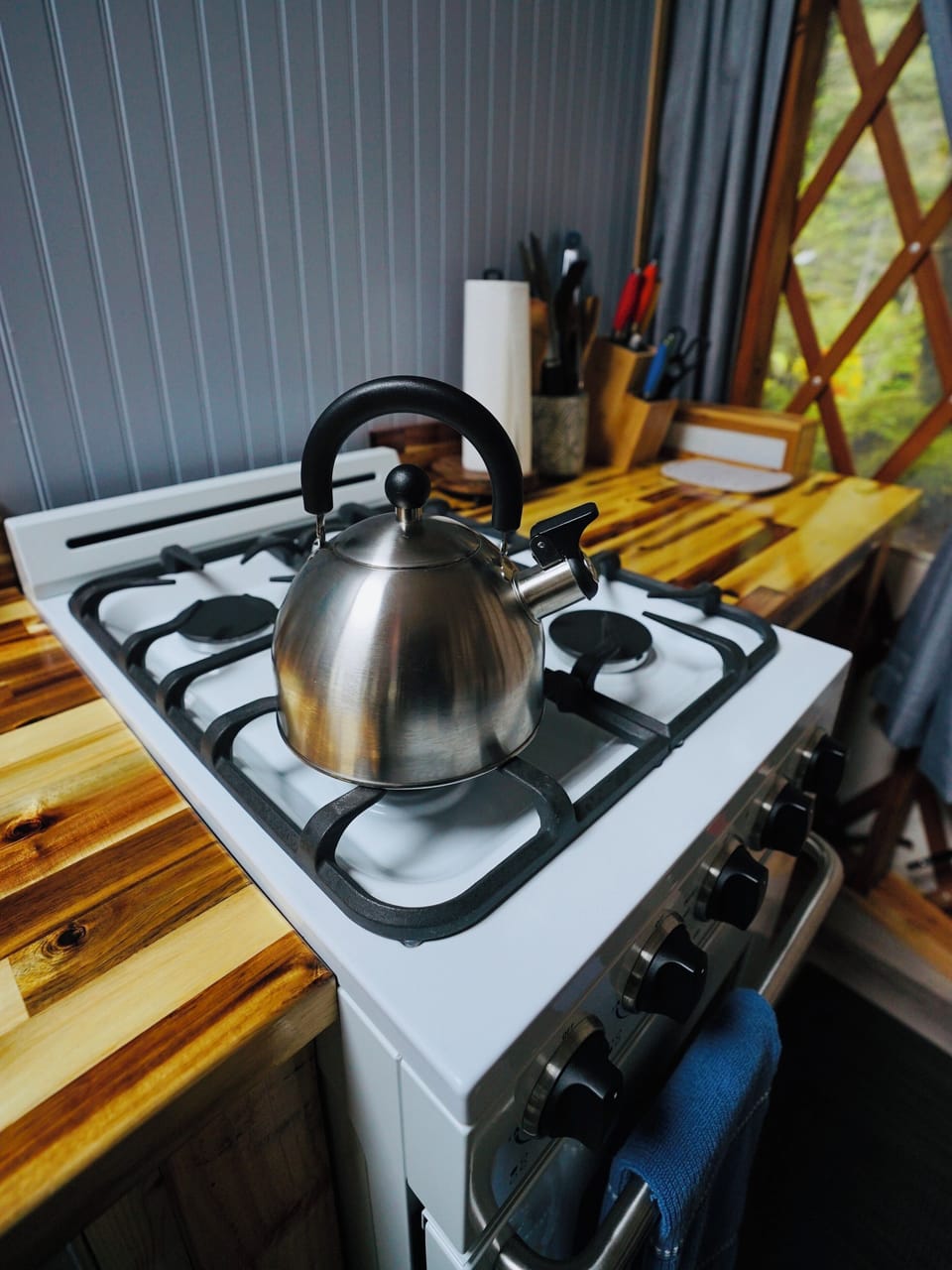 Cabin, Multiple Beds, Ocean View, Oceanfront | Private kitchen | Oven, stovetop, coffee/tea maker, cookware/dishes/utensils