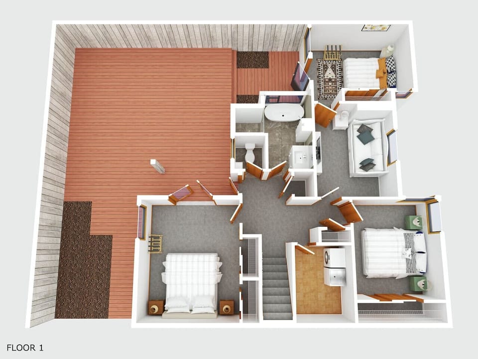 Floor plan of lower level