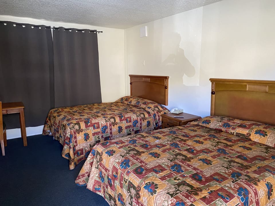 Double Room, 2 Queen Beds, Non Smoking | Desk, blackout drapes, free WiFi, bed sheets