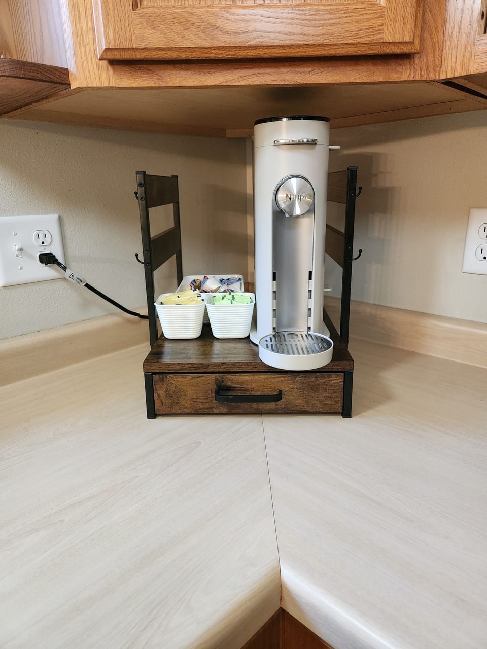 Bring your own grounds or use the complimentary Kcups. 