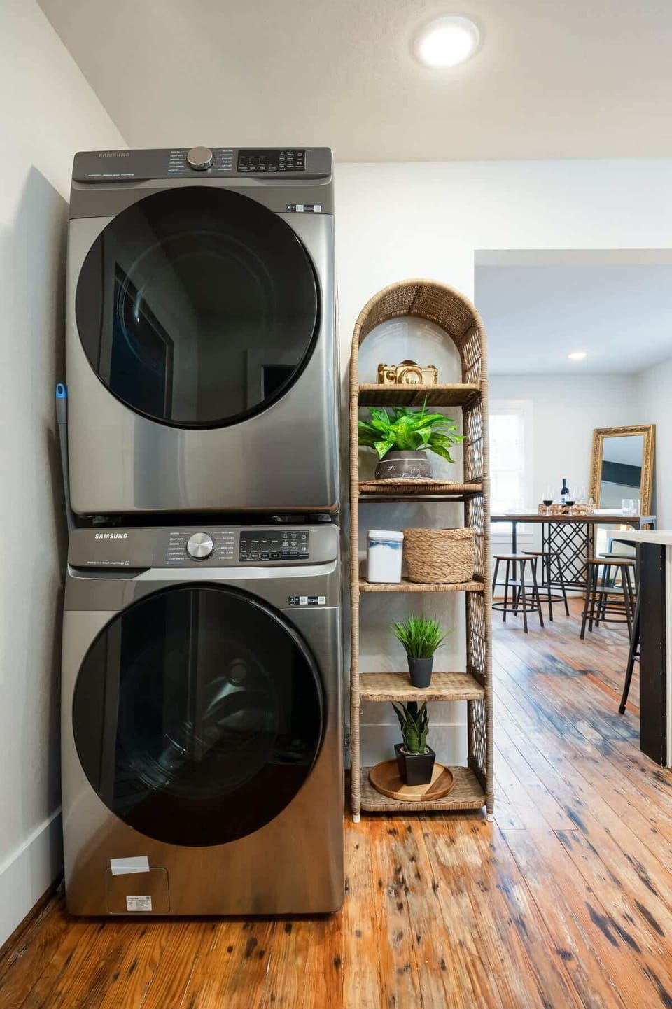 Convenient washing machine and dryer, making laundry a breeze during your stay.