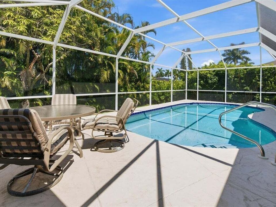 back patio and pool