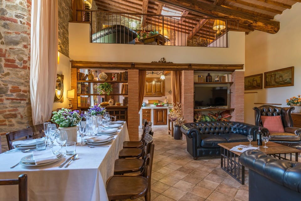 Living room and dining room