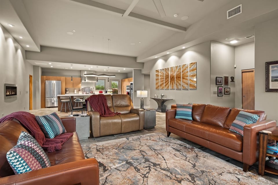 View of living area through to the kitchen