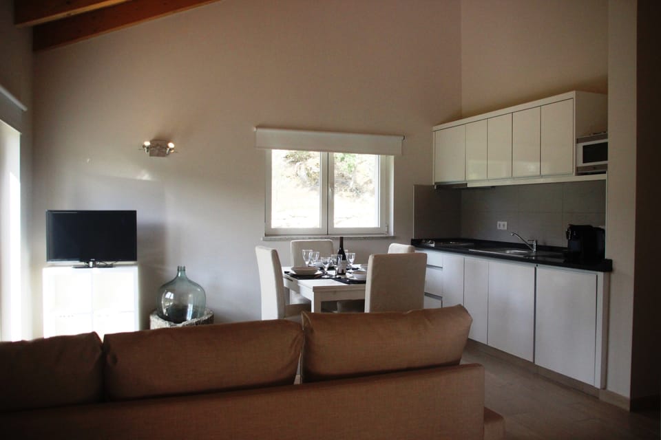 Superior Chalet | Private kitchenette | Fridge, microwave, stovetop, dishwasher