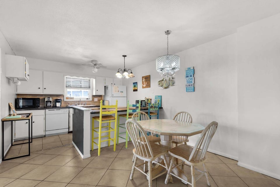 Dining table with seating for four