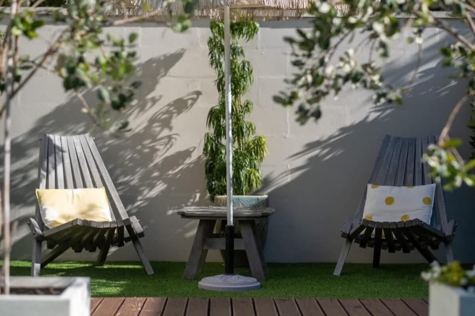 Sunny outdoor seating