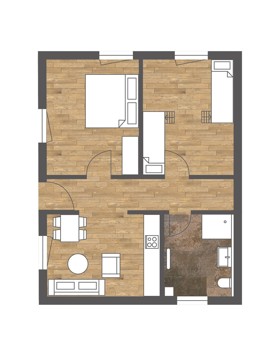 Apartment, 2 Bedrooms, Non Smoking, Kitchenette