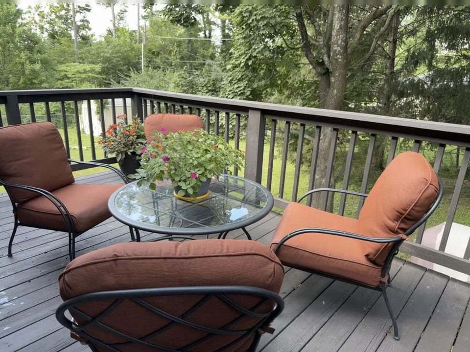 Private deck for outdoor dining and relaxing