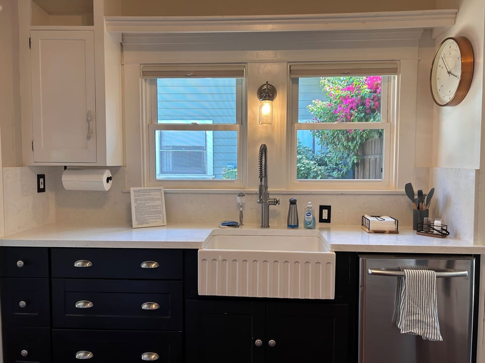 Kitchen - farmhouse sink and dishwasher
