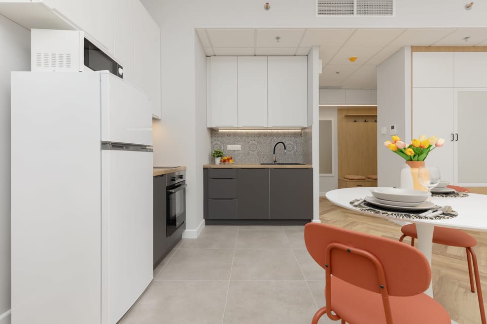 Functional kitchenette.