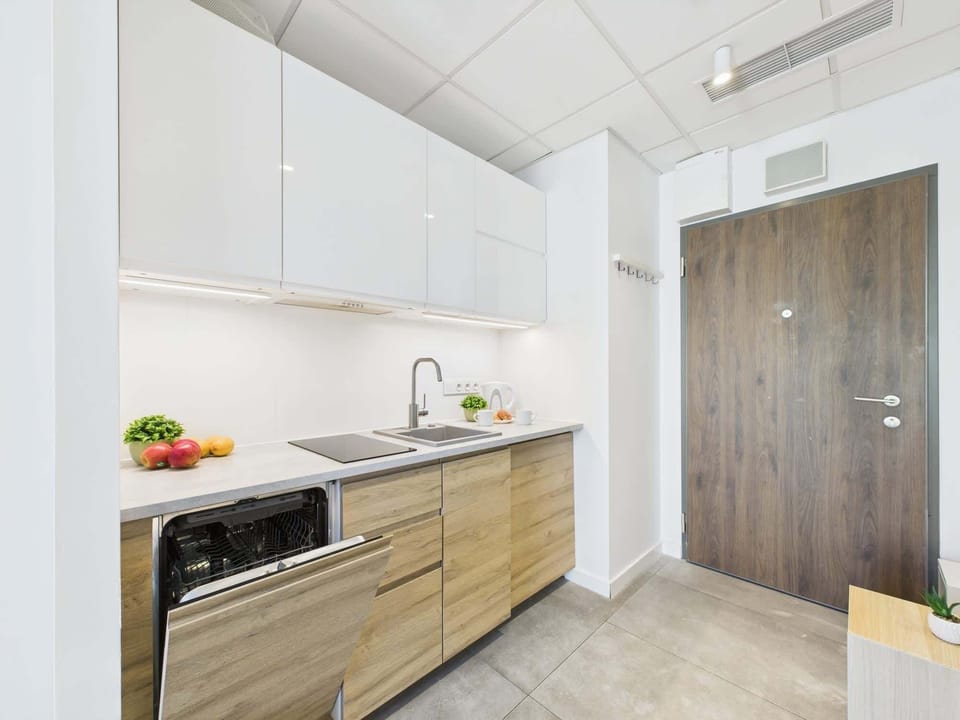 Bright kitchen with cooking utensils