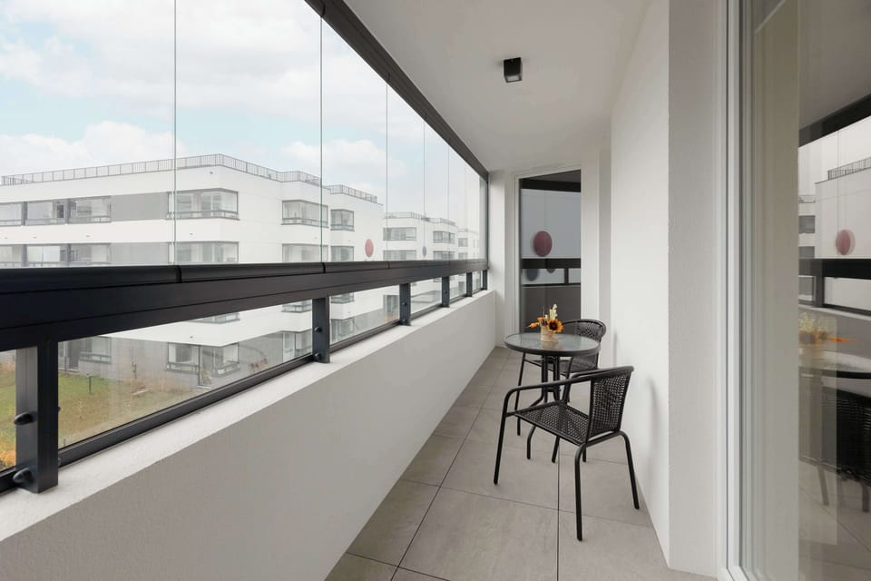 Furnished balcony.