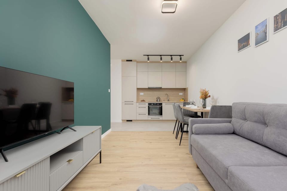 Living room with television.