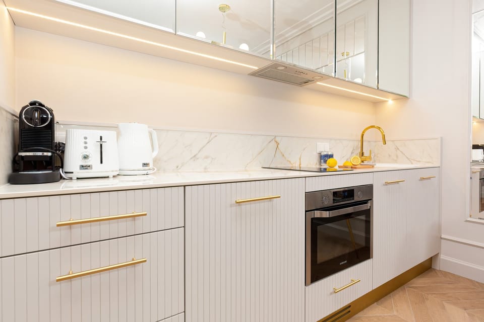 Modern, chic and fully equipped kitchenette.
