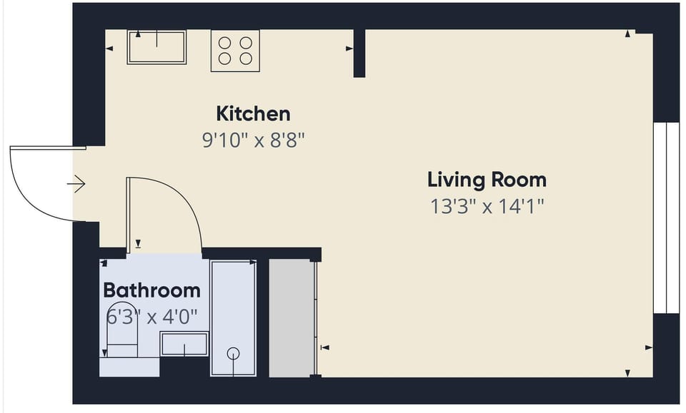 Comfortable and atmospheric studio for three people, which is an ideal place for couples and parents with children.