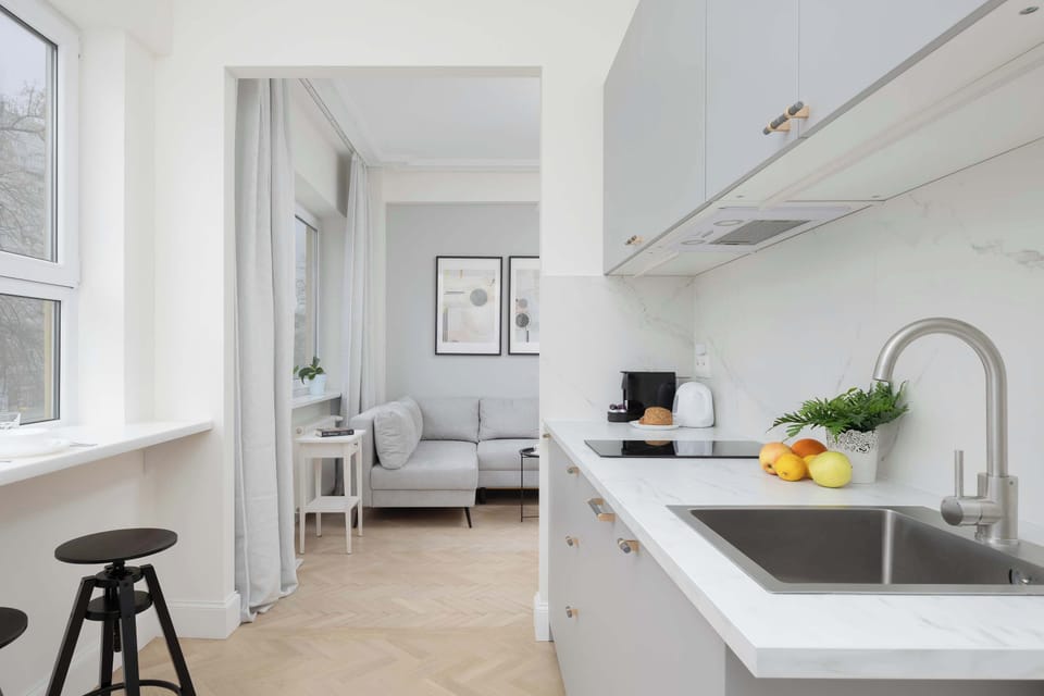 Cook and dine in style with the modern kitchenette and dining area.