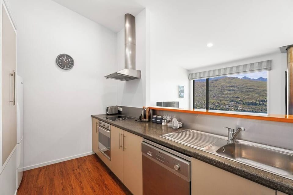 The large, well appointed kitchen has everything you need... as well as drop-dead gorgeous views!