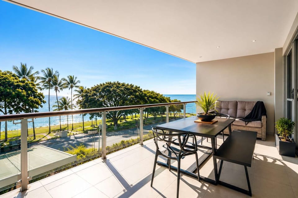Elevated balcony for sunrise coffees & sunset drinks