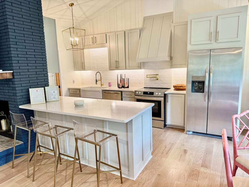 Beautiful Fully Stocked Renovated Kitchen with all new appliances.  